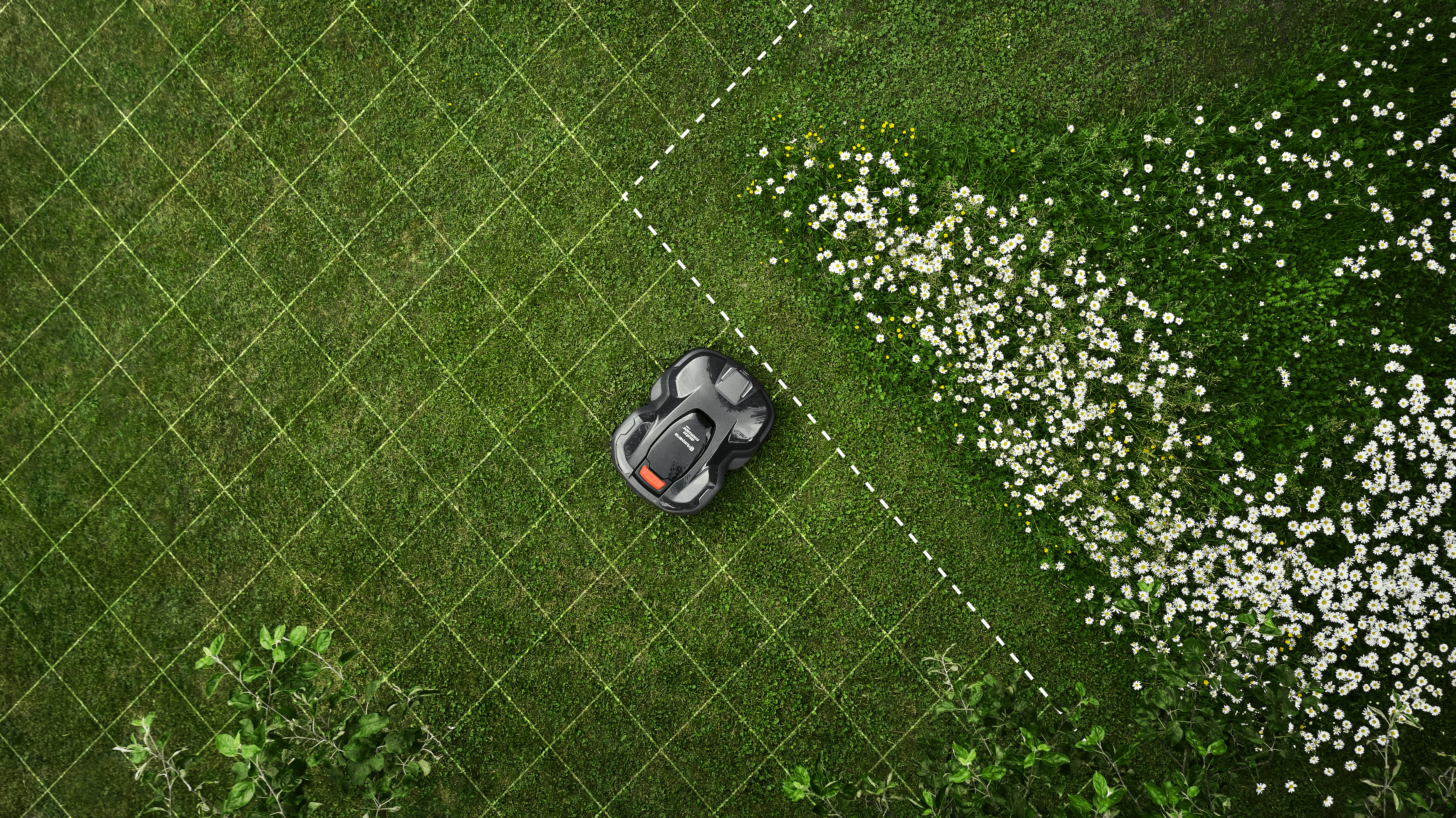Automower® Zone Control allows you to easily create work areas with different settings and temporary stay-out zones. It gives you more control over the lawn so you can apply different mowing patterns and schedules to each area or prevent the robotic lawn mower from mowing in selected areas. image